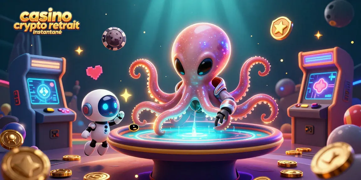 Faites un retrait instantané au casino crypto en découvrant des gains rapides avec un octopus intergalactique.